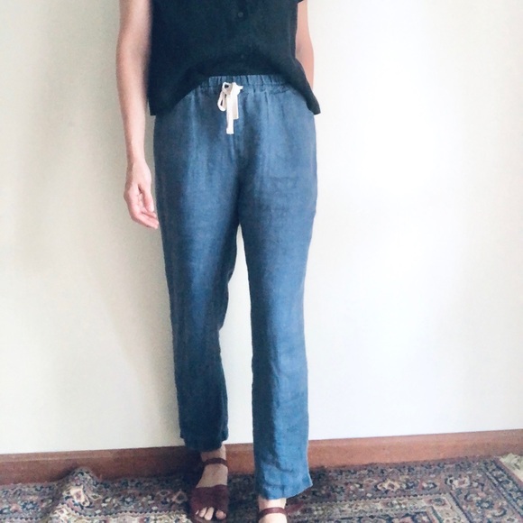 Athens drawstring linen pants - Picture 11 of 14